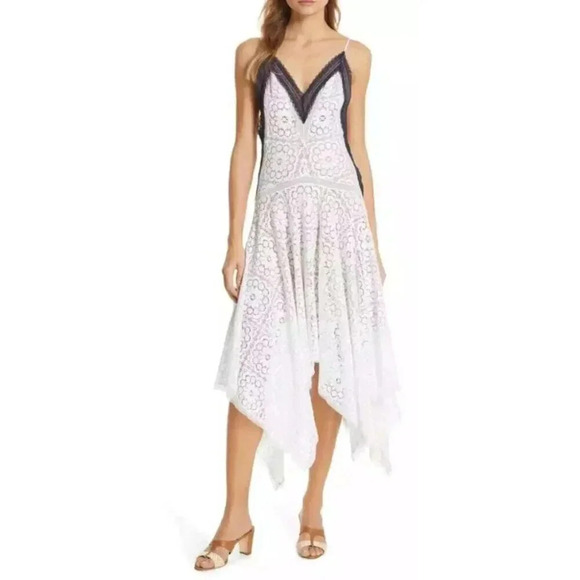 LOVE SAM Womens Size Small Scarlet Lace Handkerchief Hem - Picture 1 of 14